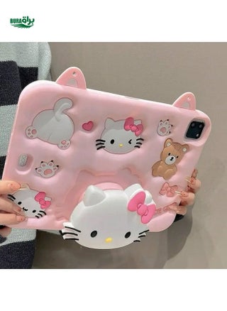 Sanrio Hello Kitty Kuromi My Melody Luxury Silicone Tablet Case Soft Cute And Durable Protective Cover With IPad 10.2 Inch 7/8/9th Generation Cartoon Aesthetic Design Shock Absorbing And Easy To Install With Bracket Function - pzsku/Z7538B55A6DF98C3E036CZ/45/_/1732200224/fb7233d8-3540-41c1-9e75-4dadaced3cfc