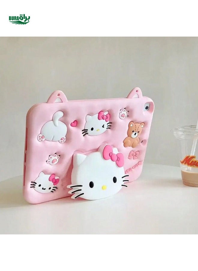 Sanrio Hello Kitty Kuromi My Melody Luxury Silicone Tablet Case Soft Cute And Durable Protective Cover With IPad 10.2 Inch 7/8/9th Generation Cartoon Aesthetic Design Shock Absorbing And Easy To Install With Bracket Function