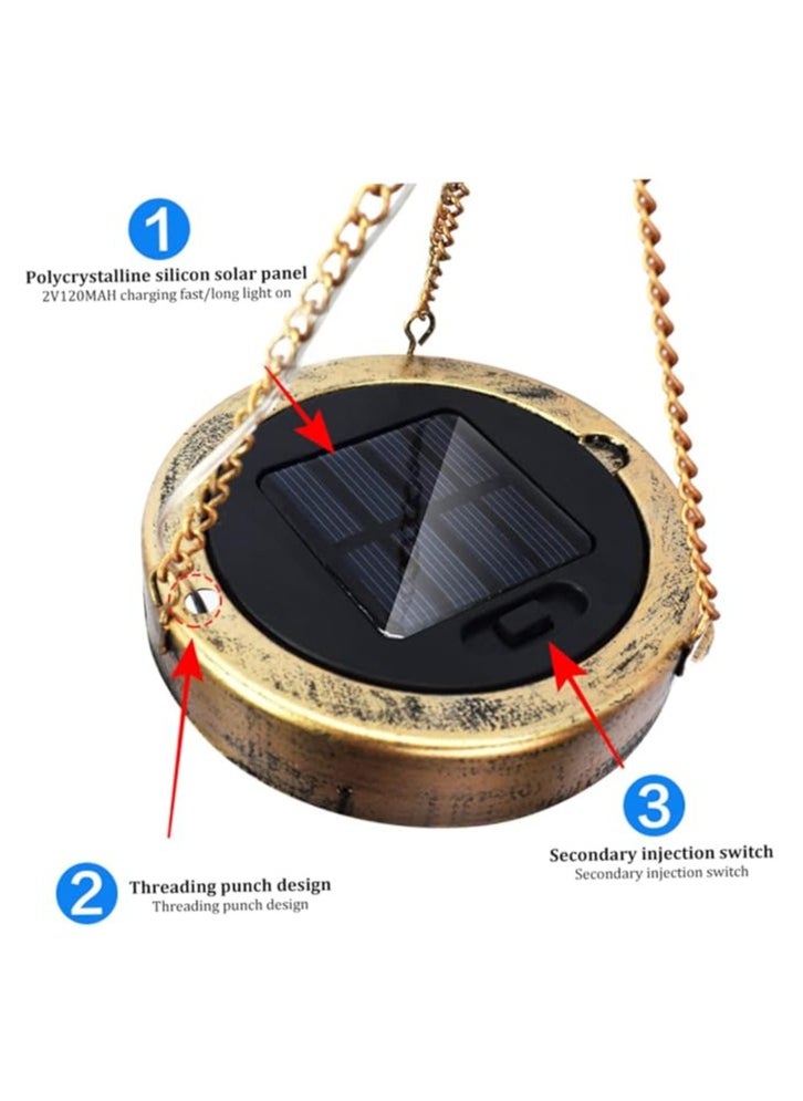 General Solar Wind Chimes Metal Solar Night Light Solar Garden Light, Waterproof Garden Wind Chime Light for Patio Deck Lawn Eid Decoration Gifts  - Image 4