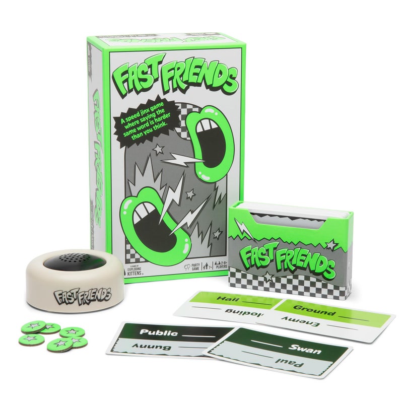 Exploding Kittens Fast Friends Party Game SpeedGuessing Card Game with Timer Life Tokens Card Holder Family Game Night Ages 7 28 Players 10Minute Rounds - Image 3