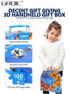 GROIC 100Pcs World Map Jigsaw Puzzles Geography Puzzles, Floor Puzzles Fun Educational Toy, Premium Geography Educational Toys Box, Pre School Learning Games for Boys and Girls  - Image 3