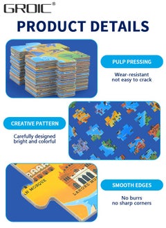 GROIC 100Pcs World Map Jigsaw Puzzles Geography Puzzles, Floor Puzzles Fun Educational Toy, Premium Geography Educational Toys Box, Pre School Learning Games for Boys and Girls  - Image 5
