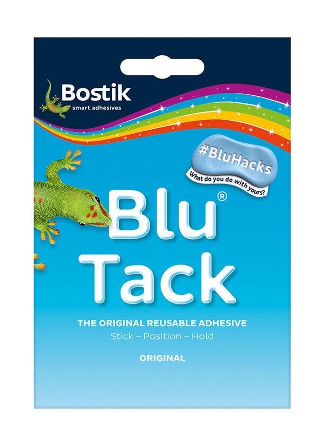 Bostik Blu Tack Original Reusable Adhesive Pack Home Office DIY Use Blu Smart Adhesives Alternative to Pins & Tape 60g  - Image 1