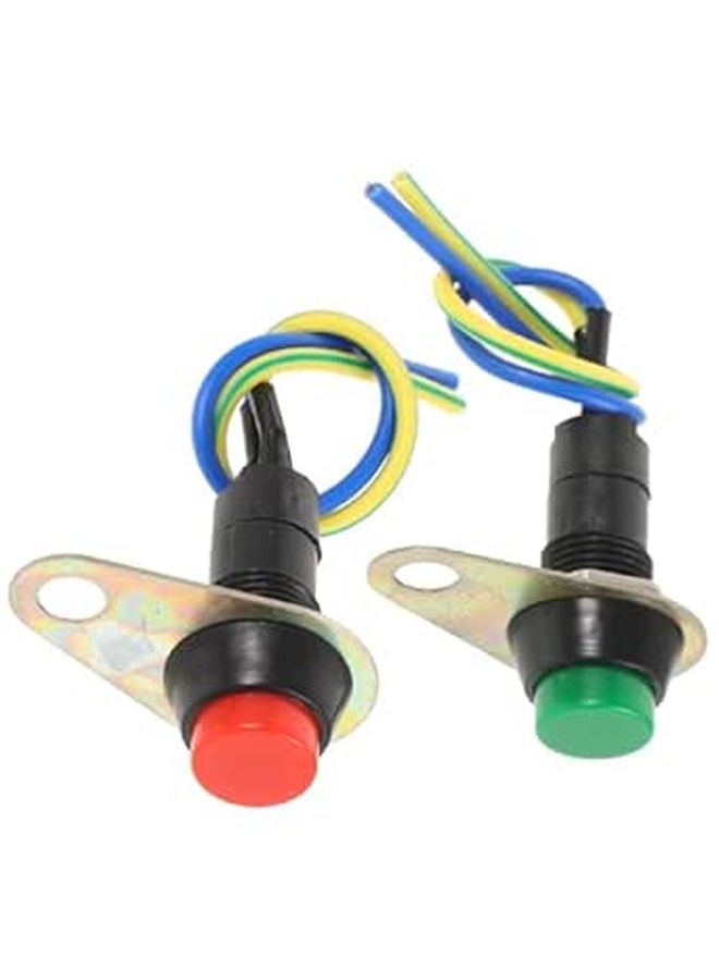 Motorcycle Handlebar Light Switch Black Green Self Reset 3 In 1 Horn Double Flash Control - Image 1