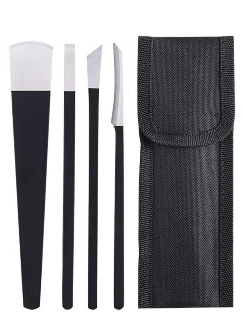 GMORO 4-Piece Pedicure Knife Tools Kits Professional Stainless Steel Ingrown Toenail Set with Storage Bag for Feet Toe Correction - Image 1