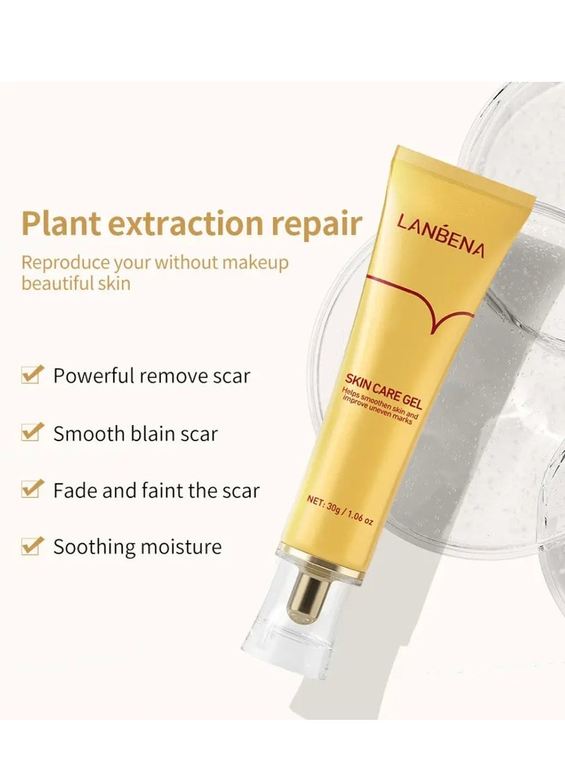 LANBENA - Skin Care Gel Skin Care Gel Fade Scars Stretch Marks Burns Repair Cream Face Skin Spots Marks Scar Removal Cream Shrink Pores Gel Old and New Scar Skin Repair Gel - Image 1