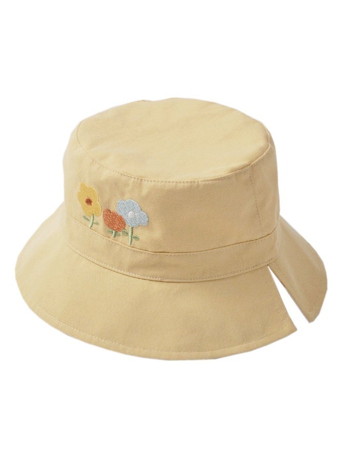 Wonder Kids - Baby Reversible Floral Hat - Pale Yellow - 2-5Y - Image 1