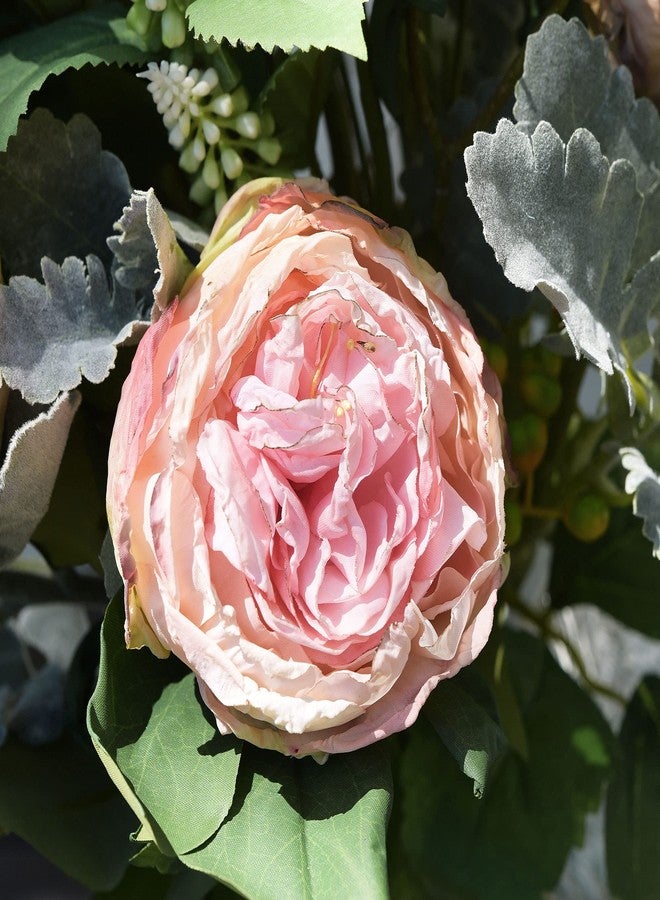 FiveSeasonStuff Vintage Blush Pink Peonies - Realistic Artificial Silk Flowers with Dry-Look Petals, 6 Stems for Rustic Home & Wedding Bridesmaids Bouquet Bridal Showers - Image 2