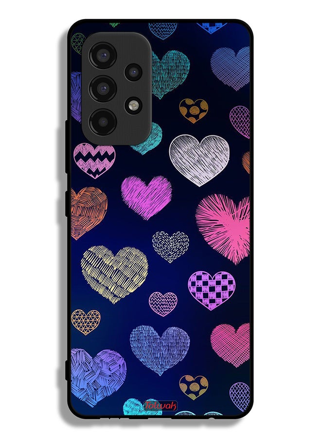 Tolwak Samsung Galaxy A53 5G Protective Case Cover Dhaga Hearts Pattern - Image 1