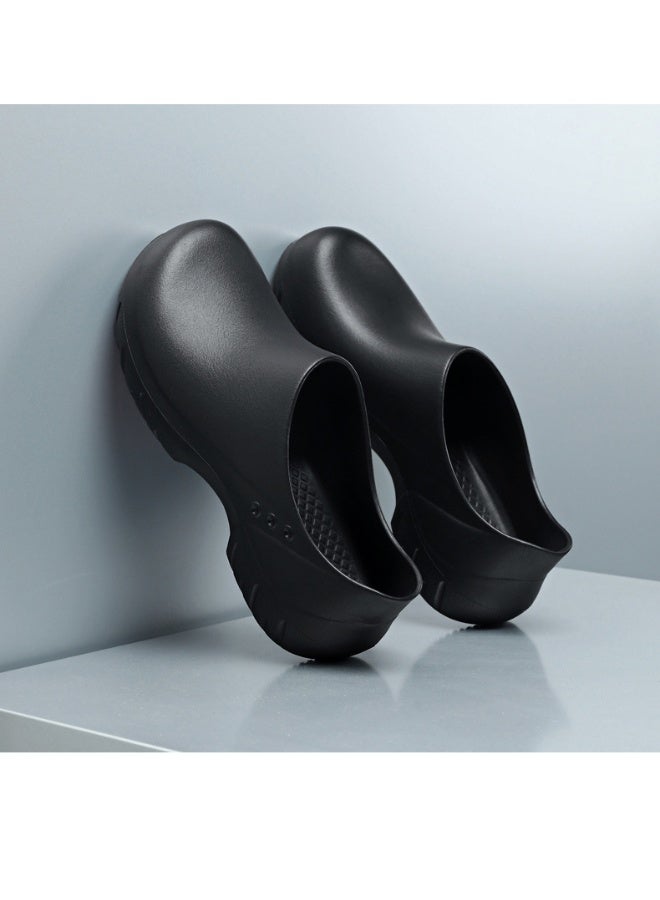 Professional work shoes, unisex safety shoes for chefs, nurses, and doctors. Oil-resistant, waterproof, and non-slip, for men and women, black. - Image 4