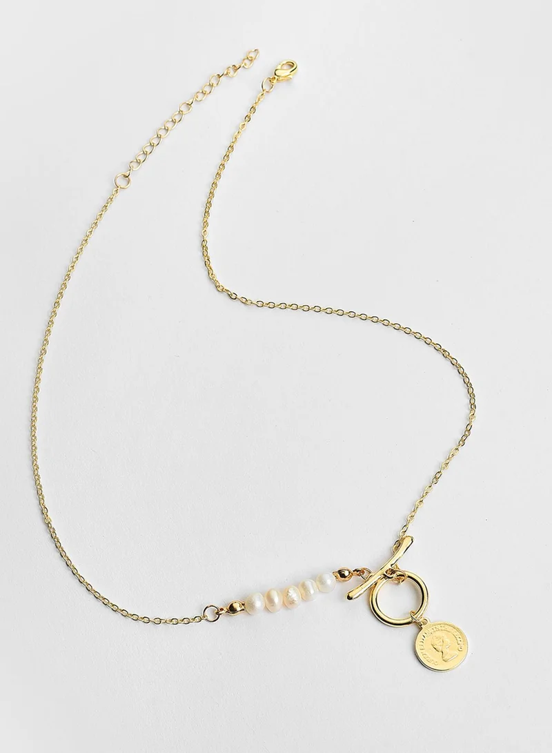 سوهي قلادة بيضاء من النحاس الصناعي