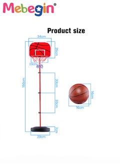 MEBEGIN Kids Basketball Hoop with Adjustable Height, Basketball Toy Set with 16*16cm Basketball, Fun Parent-child Interactive Game, Easy to Assemble and Carry, No Restrictions on Use Scenarios  - Image 3