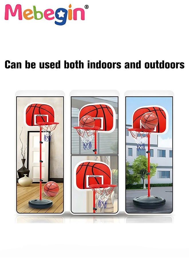 MEBEGIN Kids Basketball Hoop with Adjustable Height, Basketball Toy Set with 16*16cm Basketball, Fun Parent-child Interactive Game, Easy to Assemble and Carry, No Restrictions on Use Scenarios  - Image 4