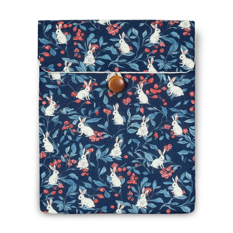 Clezolraa 6-7 inch Kindle Sleeve Pouch for 6.8"-7" Kindle Paperwhite 2024, 6" Kindle 2024/2022, Colorsoft, Oasis, Cotton-Padded Envelope Sleeve Case with Stylish Printed for Most E-Readers, Blue - Image 1