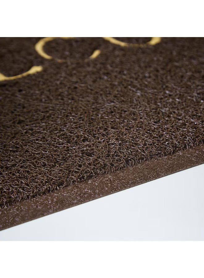 Welcome Embossed Doormat Brown 60x40cm - Image 3