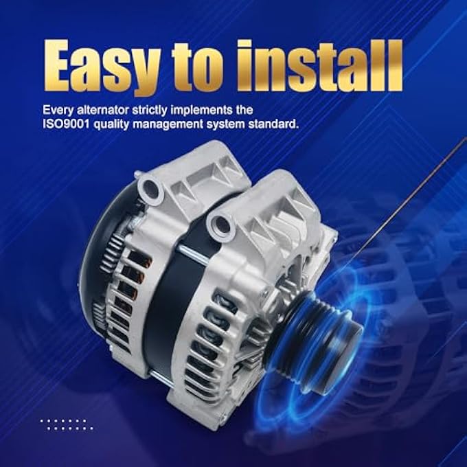 MOPKIUTR 4210007181 New Alternator 12V 180A Compatible with Chrysler Pacifica 2017-2020 3.6L, Voyager 2020 3.6L, Replace 11940, 421000-7181, 4210007181, 56029732AB (4210007181) - Image 2