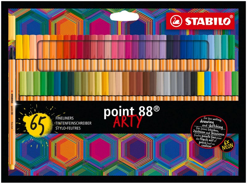 STABILO Fineliner point 88 ARTY - Wallet of 65 - Assorted Colors - Image 1
