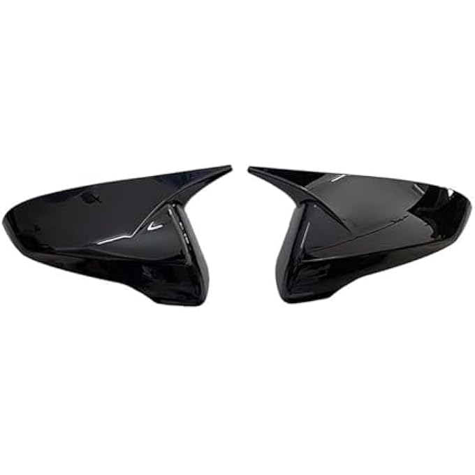 ريحني غطاء الرؤية الخلفية الخارجية متوافق مع هيونداي لفيلوستر 20182023 غطاء مرآة خلفية جانبية غطاء جناح غطاء رؤية خلفية مظهر ألياف الكربون أسود لامع - Image 1