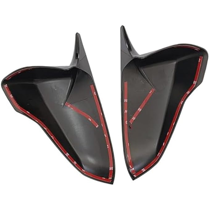 ريحني غطاء الرؤية الخلفية الخارجية متوافق مع هيونداي لفيلوستر 20182023 غطاء مرآة خلفية جانبية غطاء جناح غطاء رؤية خلفية مظهر ألياف الكربون أسود لامع - Image 2