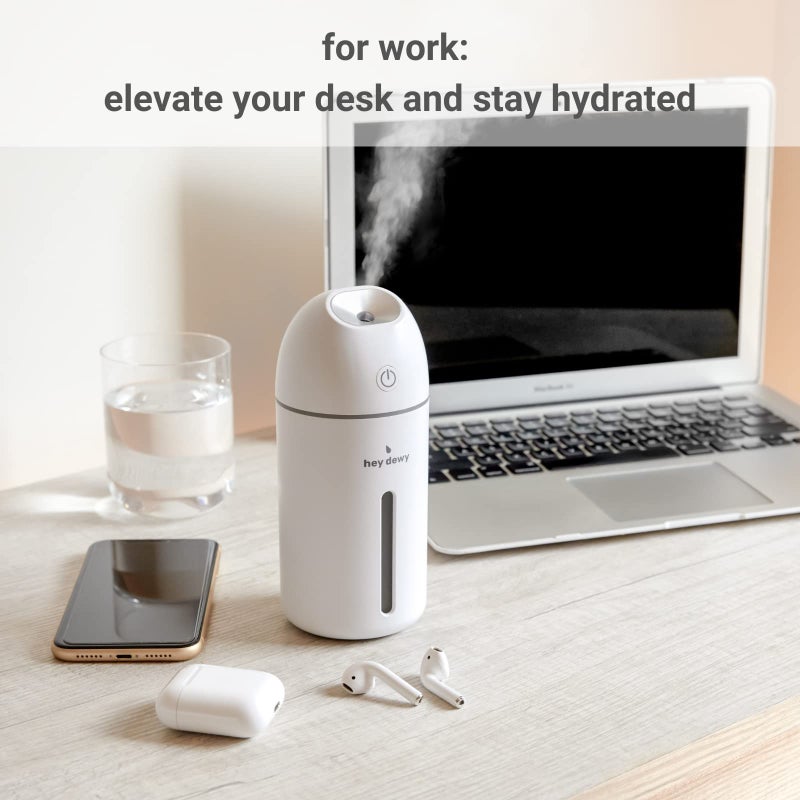 Hey Dewy Wireless, Rechargeable, Self-Care, Skin-Nourishing, Hydrating, Portable Cool Mist Humidifier (Pearl) - Image 3
