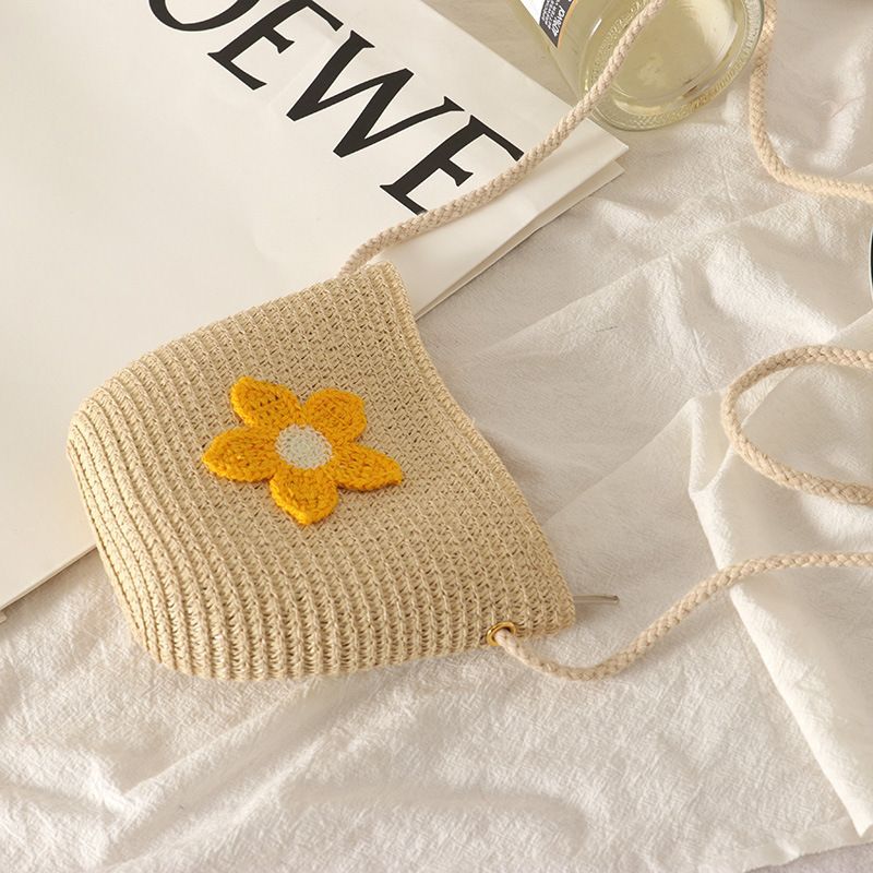 Bag Princess Key Coin Purse Handwoven Children'S Straw Bag Mini Fruit Zipper Bag Crossbody Bag - Image 5