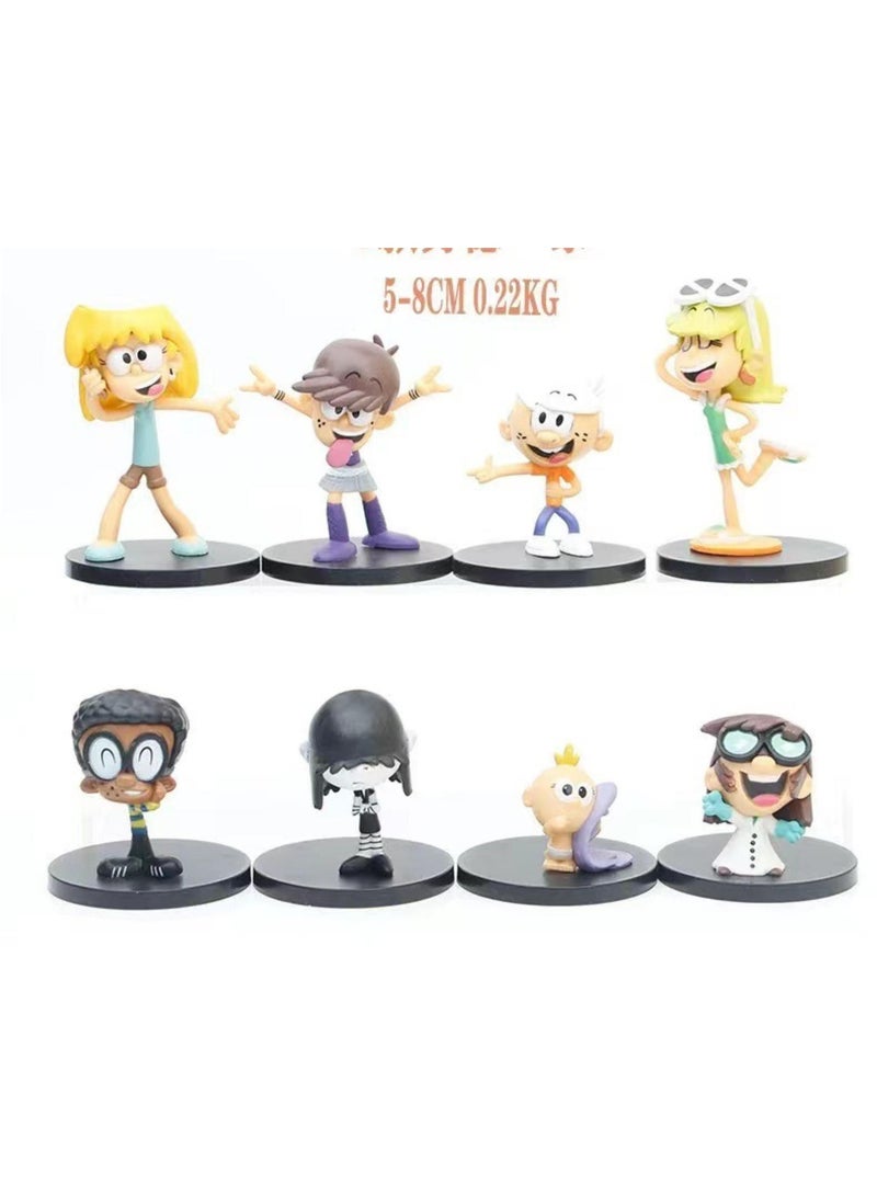 5-8cm 8pcs The Loud House Anime Figure - Image 1