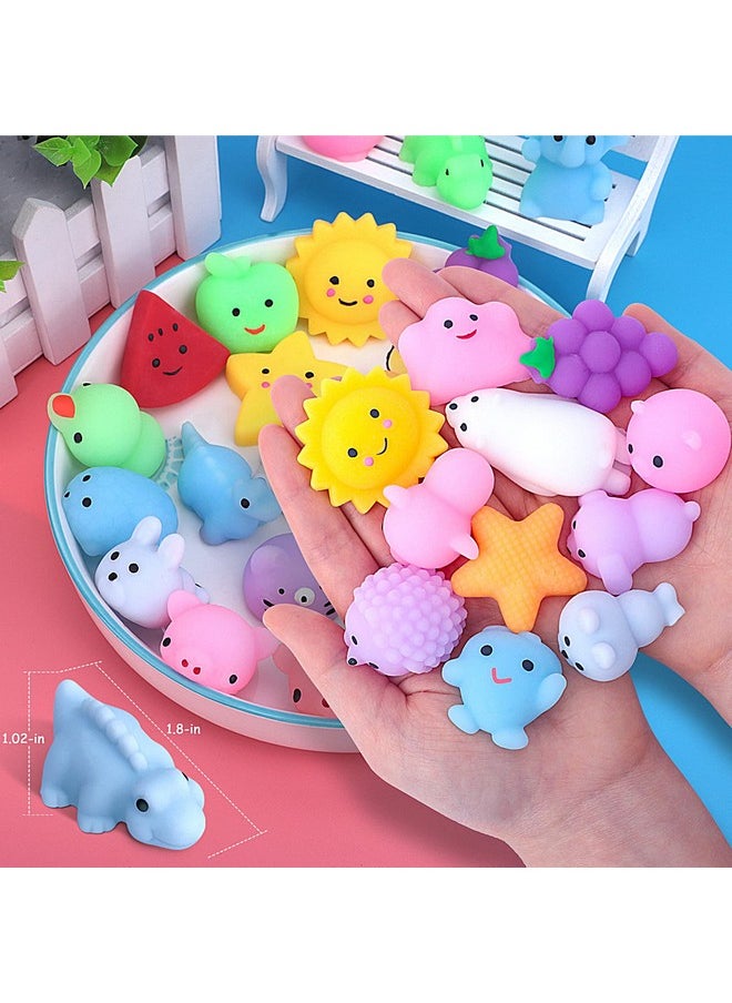 POKONBOY - 100Pcs Squishies Mochi Squishy Toys, Mini Squishies Animals Fruit Unicorn Squishy Easter Egg Fillers Party Favors For Kids Stress Relief Toys For Boys Girls Adults, Random - Image 1