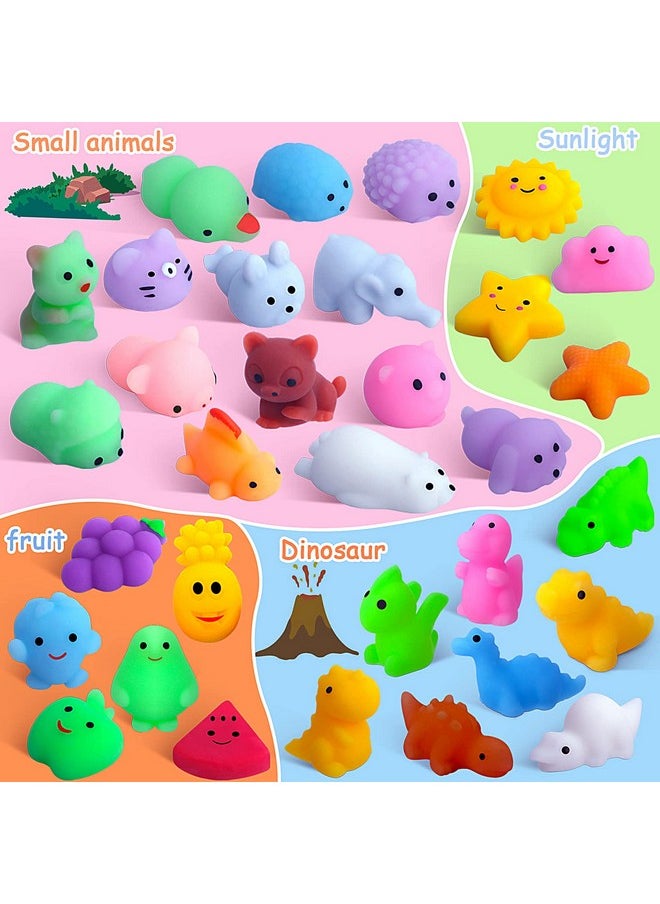POKONBOY - 100Pcs Squishies Mochi Squishy Toys, Mini Squishies Animals Fruit Unicorn Squishy Easter Egg Fillers Party Favors For Kids Stress Relief Toys For Boys Girls Adults, Random - Image 1