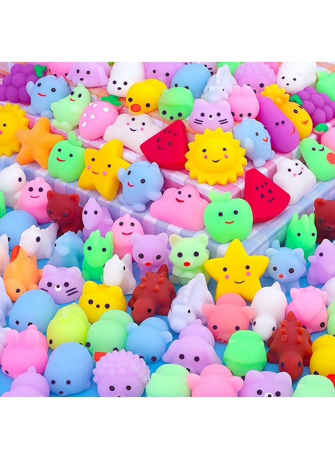 POKONBOY - 100Pcs Squishies Mochi Squishy Toys, Mini Squishies Animals Fruit Unicorn Squishy Easter Egg Fillers Party Favors For Kids Stress Relief Toys For Boys Girls Adults, Random - Image 1