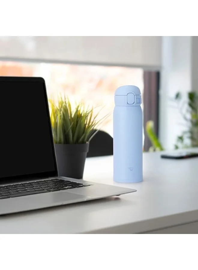 زوجيروشي Zojirushi SM-WS48-AM 0.48L Stainless Steel Vacuum Insulated Travel Mug – Leak-Proof, Portable, Lightweight, Keeps Drinks Hot & Cold