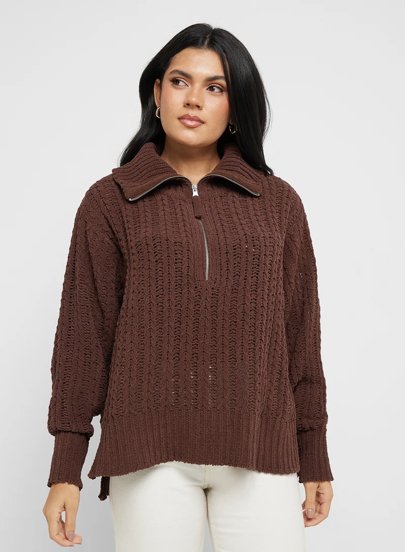 آري من امريكان ايجل Cable Car Quarter Zip Sweater