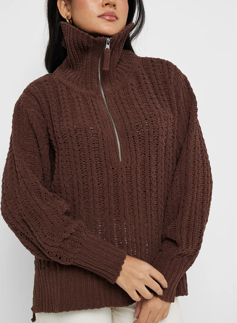 آري من امريكان ايجل Cable Car Quarter Zip Sweater