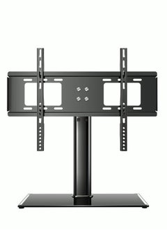 Universal TV Stand - Table Top TV Stand for 3332-55cm LCD LED TVs - Height Adjustable TV Base Stand with Tempered Glass Base & Wire Management