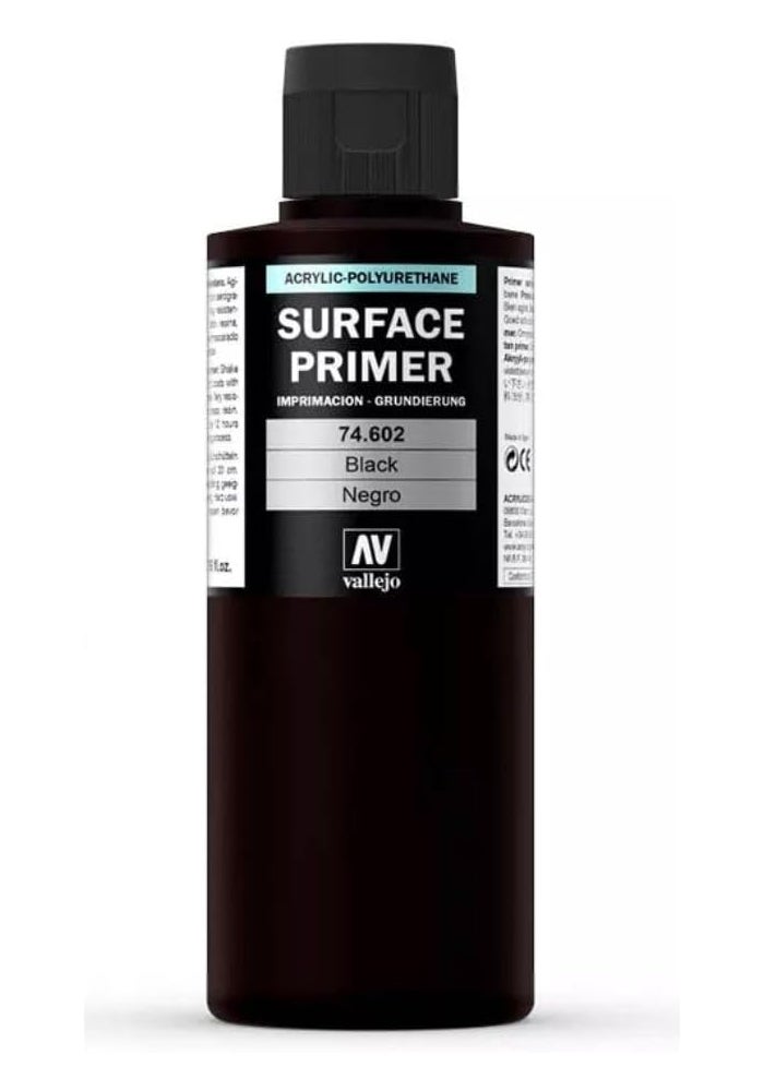 Vallejo Model Color 200 ml Polyurethane Primer - Black - Image 2