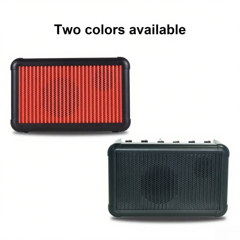 Rowin Electric Guitar Amp: 15W Red Portable Mini Guitar Amp - With 6 Classic Cabinet Modes 8 Effect Tones Built-in Tuner BT Functionality 2200mAh Battery for Guitar Players Practice Performance - Image 5