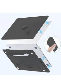 Generic Hard Shell Case Protective Snap On Cover with Fold Kickstand Compatible with MacBook Air Laptop Accessories (Black 13.6 Air (A2681/A3113))  - Image 3