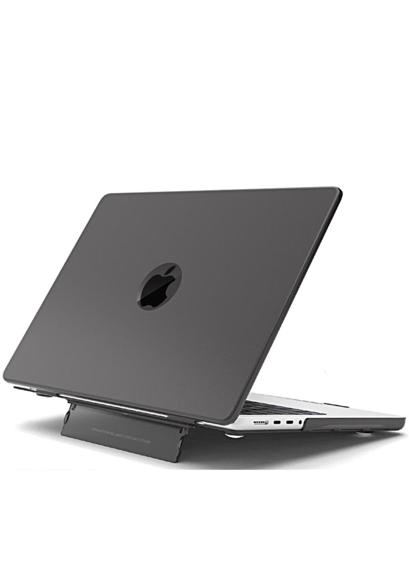 Generic - Hard Shell Case Protective Snap On Cover with Fold Kickstand Compatible with MacBook Air Laptop Accessories (Black 13.6 Air (A2681/A3113)) - Image 1