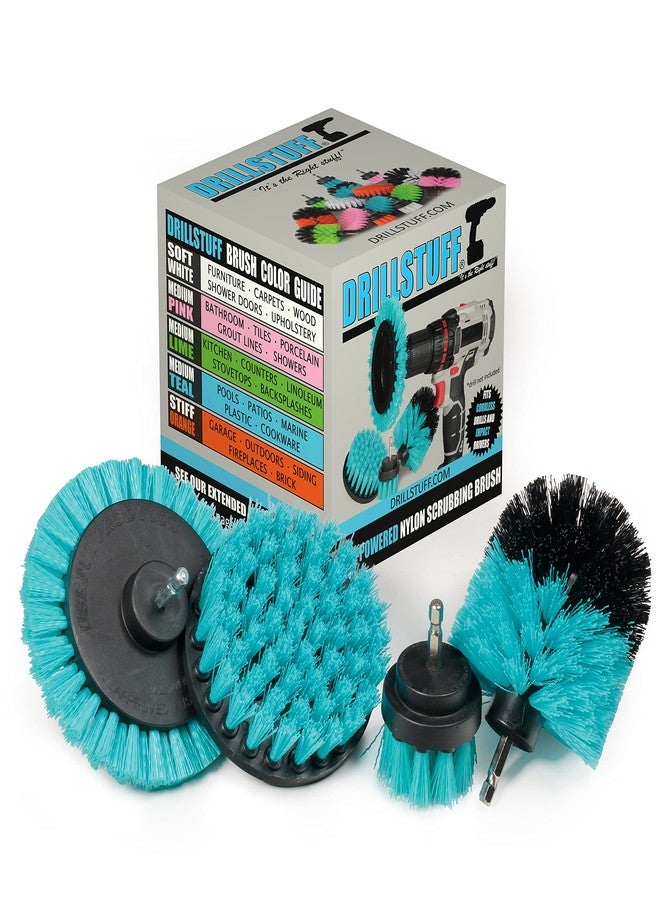 Drillstuff Aquatic Cleaning Supplies - Boat Cleaning Accessories - Hull Cleaning Brush Set - Boat Scrubbing Deck Brush - Spinning Drill Heads Brush Kit - Barnacle Removing Tool - Tank Cleaning Brushes - Aquatic - Image 1