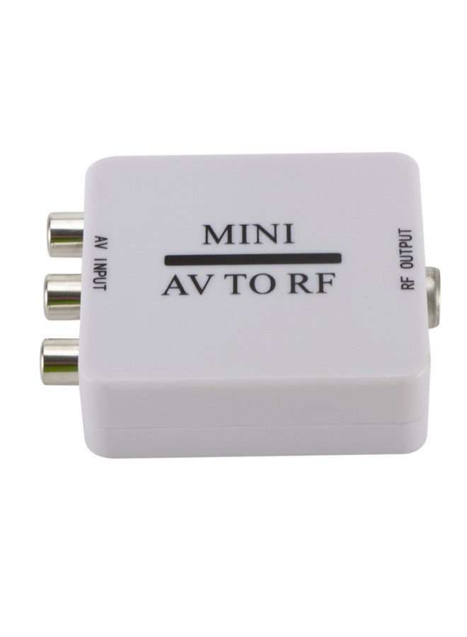 AV To RF Video Converter AV To RF Amplifier TV Switcher Support Rf67.25mhz61.25 MHz-Color:White - Image 2