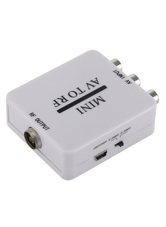AV To RF Video Converter AV To RF Amplifier TV Switcher Support Rf67.25mhz61.25 MHz-Color:White - Image 5