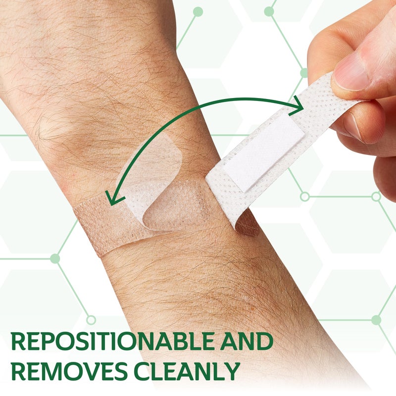 Curad Truly Ouchless Silicone Adhesive Bandages, Fabric Bandages, For Delicate Sensitive Skin, 3/4X3 (50 Count) - Image 5