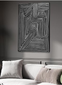 لوحة لوحة كانفاس على إطار خشبي بتصميم فن تجريدي للمتاهة  - Image 1