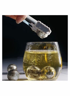 Y&D 9Pack Juice Chilling Stones Stainless Steel Reusable Ice Cube Metal Ball with Tongs Set Cooling for Orange Fruit juice Cola Sparkling Drink Soda Water Drinks  - Image 4