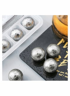 Y&D 9Pack Juice Chilling Stones Stainless Steel Reusable Ice Cube Metal Ball with Tongs Set Cooling for Orange Fruit juice Cola Sparkling Drink Soda Water Drinks  - Image 2