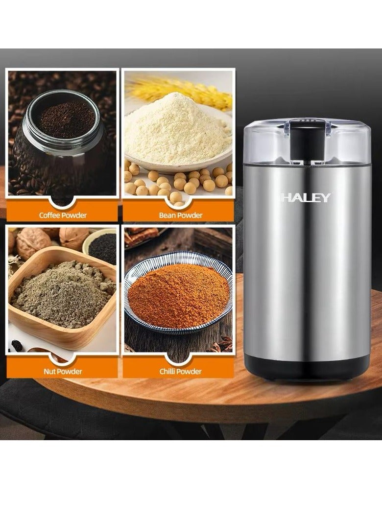 Haley مطحنة قهوة هالي الكهربائية المصنوعة من الفولاذ المقاوم للصدأ، مطحنة التوابل الأكثر مبيعًا - Image 2