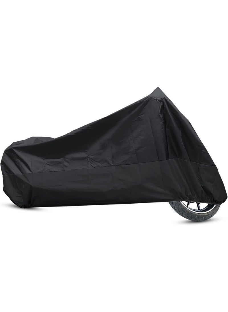 Motorcycle Scooter Cover Full Waterproof Black- Silver - 2XL