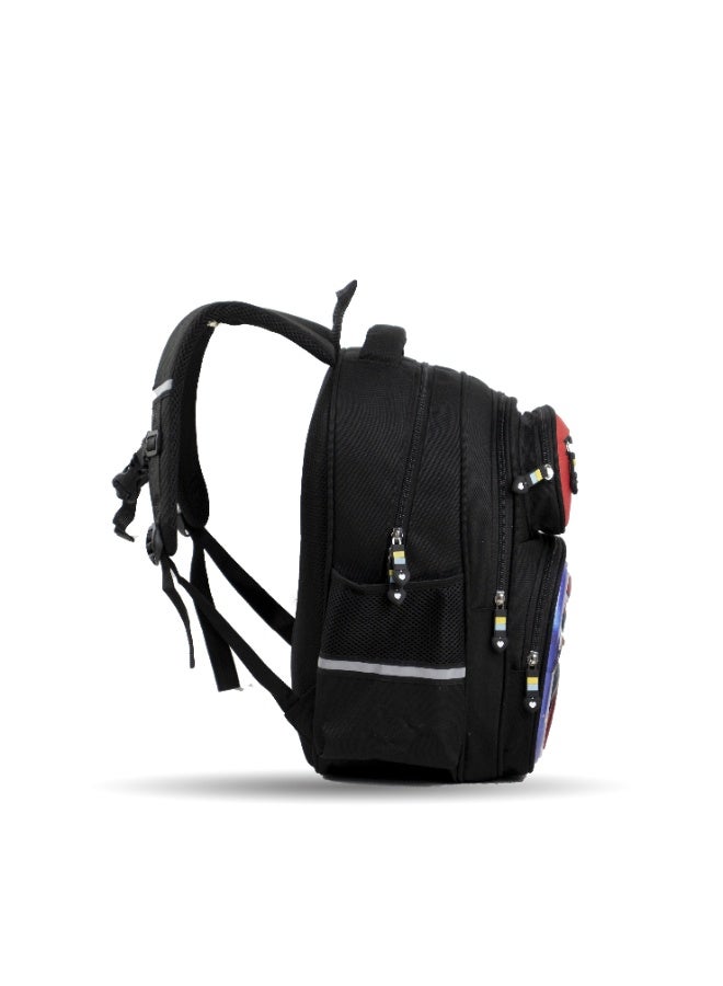Fantastic CS004 Fantastic School Backpack, Assorted Designs: Pink Unicorn, Blue Astronaut, Black and Red Spiderman, Multi-Pocket - Image 3