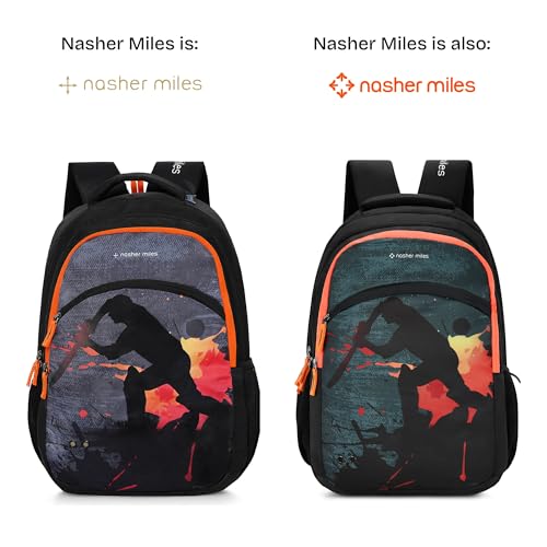 Nasher Miles Cricket Backpack for Men & Women | 3 Compartment/Casual/College Bag | Black, 45L - Image 2