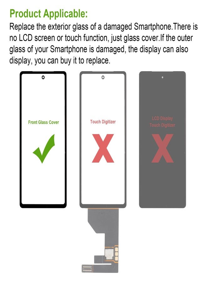 SwarKing Display Glass Front Glass Outer Screen Lens Replacement Compatible with Google Pixel 7a with Repair Kit - Image 3