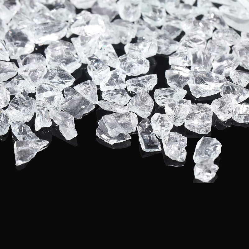 iParn 500 grams Crushed Glass 36mm Crushed Glass Crystals Resin Art Crafts Vase Filler Home Decorations Natural - Image 4
